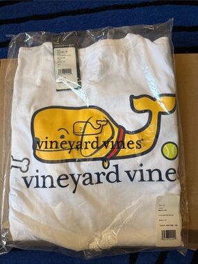 Vineyard Vines White Whale Graphic Tee with Yellow Accent